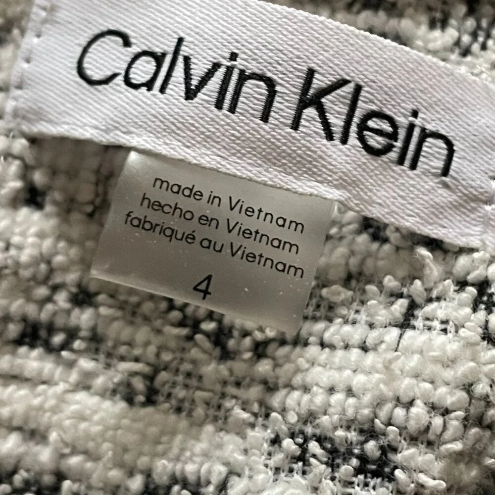 Calvin Klein, Size 4, Tweed Short Sleeve Midi Dress - Picture 12 of 12